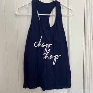 Women's Braves Chop Chop Navy Tank Top
